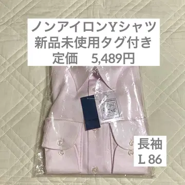 AOKI 논아이론 Y셔츠 레귤러 카라 핑크 무지 L 86 긴팔
