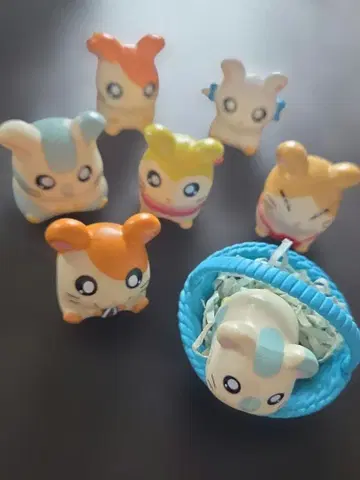 쳇바퀴 햄스터 해무짱즈 컬러풀 바스켓 세트 레어 손가락 인형