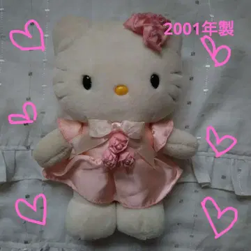 레트로 헬로키티 장미 키티 봉제 인형 산리오 2001년