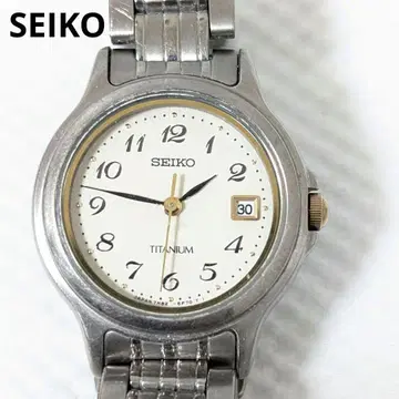 SEIKO 티타늄 손목시계 쿼츠 여성용 날짜 작동