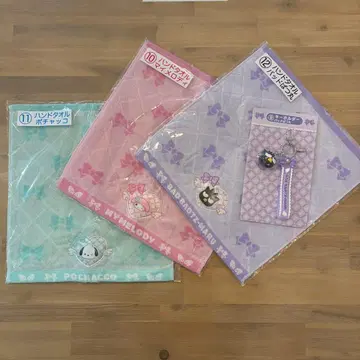 산리오 뽑기 바츠마루 포차코 마이멜로디 타월 키링 묶음 판매