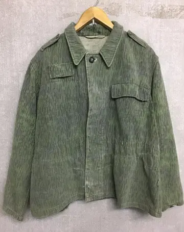 빈티지 군용 체코군 M-60 레인 드롭 카모 필드 자켓