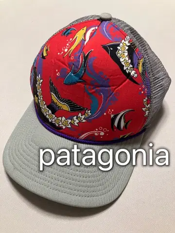 레어 patagonia 파타고니아 피쉬 물고기 패턴 캡