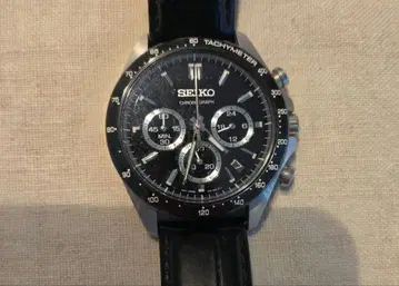 SEIKO 크로노그래프 블랙 손목시계