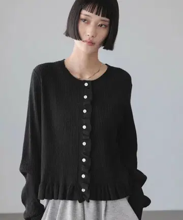 새상품 LOWRYS FARM 프릴 가디건 LS