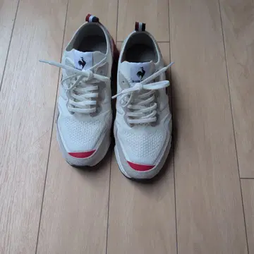 LACOSTE 메쉬 스니커즈 화이트/레드/블랙