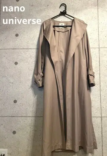 나노 유니버스 베이지 롱 코트 스프링 코트 트렌치코트