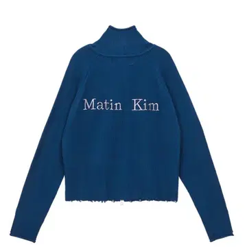MartinKim 빈티지 스펠 포인트 가디건 블루