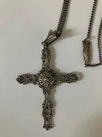 크로스 목걸이 십자가 빈티지 실버