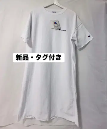 새상품 Champion 챔피언 리버스 위브 T셔츠 원피스 화이트