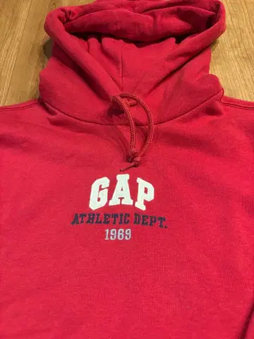 GAP 레드 후드 부착 후드티 1969