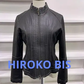 HIROKO BIS 히로코비즈 라무 가죽 자켓 블랙 9호 양가죽