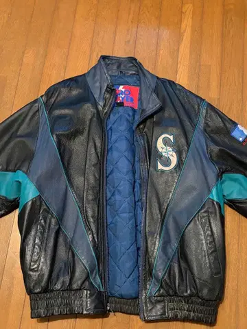 [ 90s 레어 ] 마리너스 천연 가죽 가죽 자켓 MLB vintage