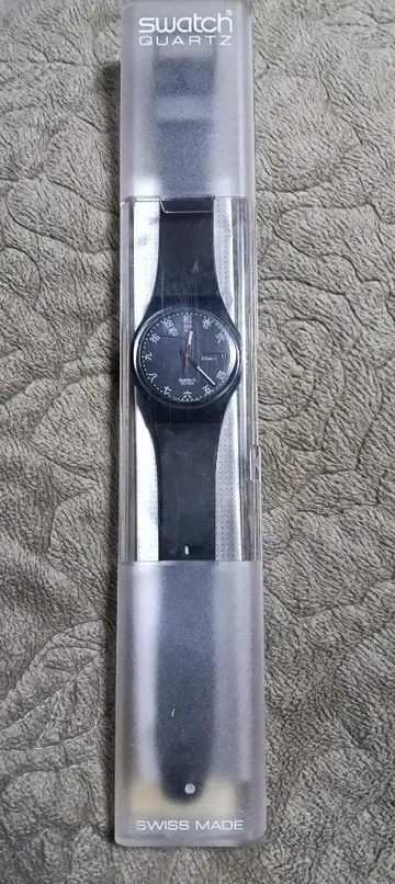 SWATCH 1991년 출시 빈티지 모델 쿼츠 블랙 손목시계