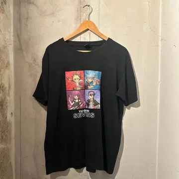 유희왕 애니메이션 T셔츠 카드 블랙 Y2K