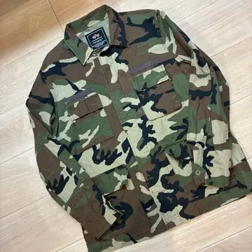 [컨디션 최상] 알파인더스트리 밀리터리 자켓 카모플라쥬 카모플라주 XL