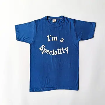 70s USA 러셀 메시지 프린트 티셔츠 치비티