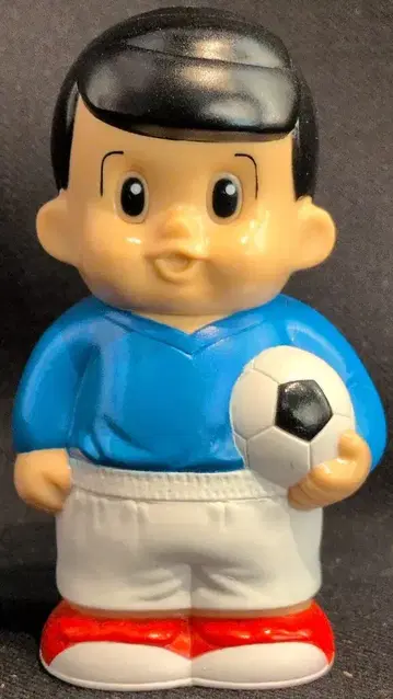 신용금고 저금통 축구/공 왼손잡이/스카이블루 화이트 유니폼