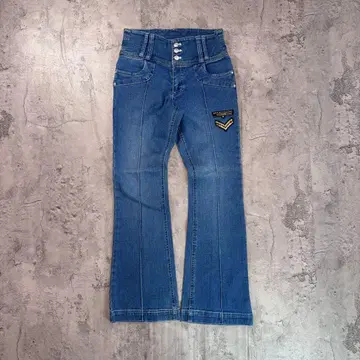 90년대 빈티지 플레어 데님 부츠컷 밀리터리 아메카지