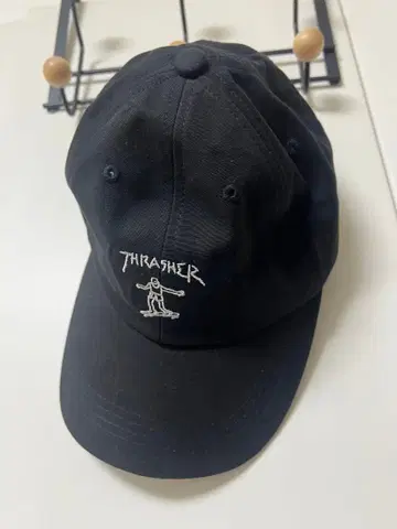 THRASHER 트레셔 스케이트보드 캡 모자 블랙