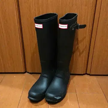 HUNTER 블랙 장화 UK 5 / US 7 / EU 38