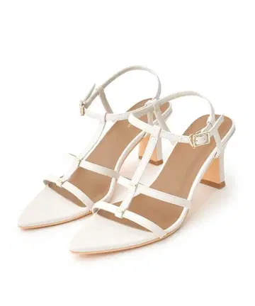 Aimeine 23.5cm 포인티드 크로스 스트랩 샌들 에메인 화이트