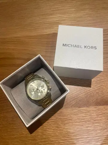 MICHAEL KORS 골드 크로노그래프 손목시계 박스 포함