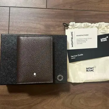 미사용 몽블랑 카드 케이스 명함지갑 그레인 가죽