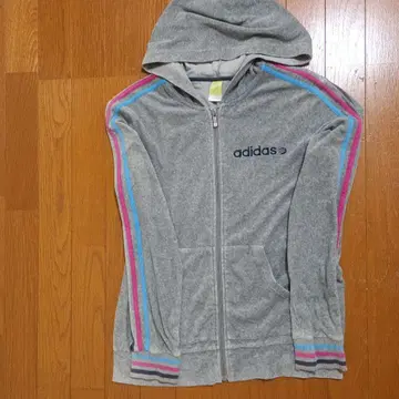 adidas 후드 부착 그레이 후드티