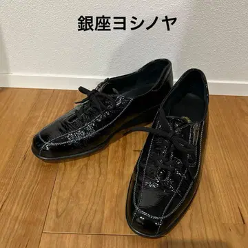 새상품급 긴자 요시노야 컴포트 워킹화 사이드 지퍼 에나멜