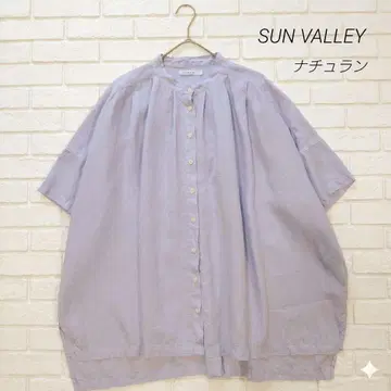 SUN VALLEY 선밸리 제품 염색 린넨 튜닉 블라우스 M 나츄란