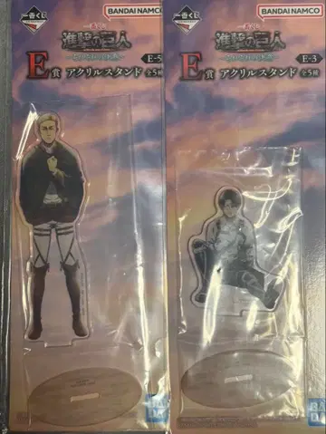 제일복권 진격의 거인 각각의 결의 E상 아크릴 스탠드 종 세트