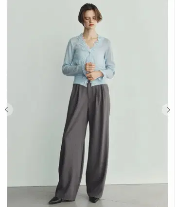 Aimeine 배럴 리본 팬츠 그레이 M