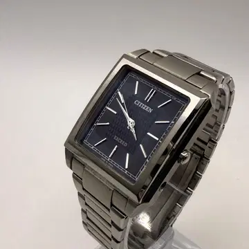 [ 작동/전파 솔라 ] CITIZEN EXCEED 스퀘어 남성용 손목시계