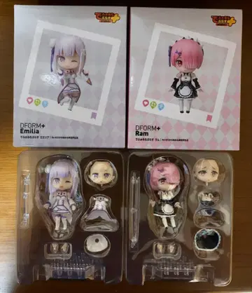 리제로 피규어 데포름플러스 에밀리아 라무 세트