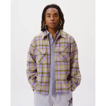BoTT ZIP-UP 플란넬 셔츠 라벤더 M