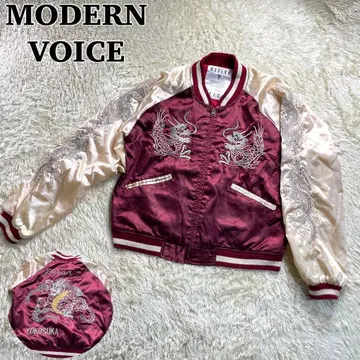모던 보이스 MODERN VOICE 스카잔 버건디 드래곤 자수