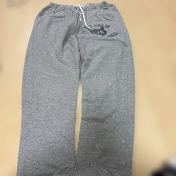 데님 멜빵바지 그레이 스웨트 팬츠 L