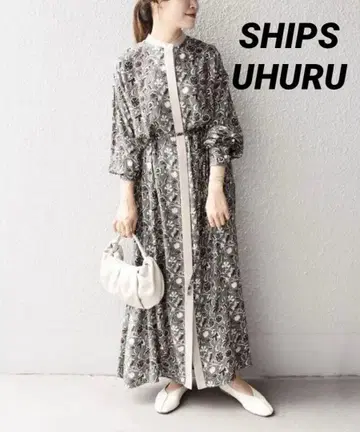 [SHIPS 별주] UHURU 밴드 카라 원피스 S 사이즈 올리브