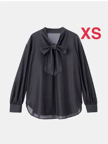 [새상품급] PLST 신상 샴브레이 보타이 블라우스 XS 블랙