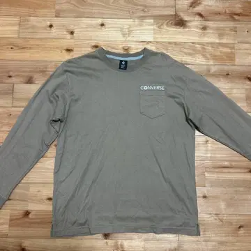 CONVERSE 브라운 긴팔 셔츠 포켓 부착