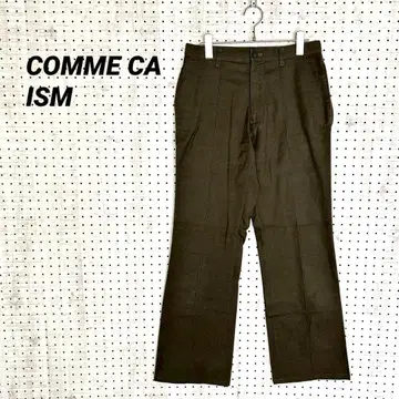 COMME CA ISM 슬랙스 팬츠 ( M ) 카키 브라운 센터 프레스