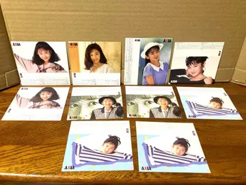 80년대 AXIA 사이토 유키 아사카 유이 카세트 테이프 인덱스 카드