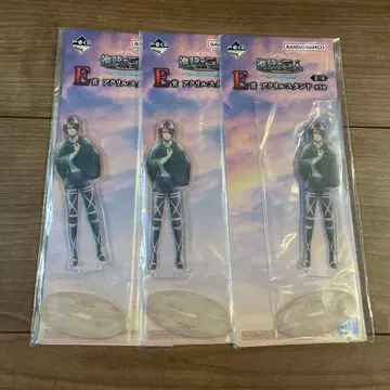 진격의 거인 제일복권 각각의 결의 E상 아크릴 스탠드 한지 3점 세트