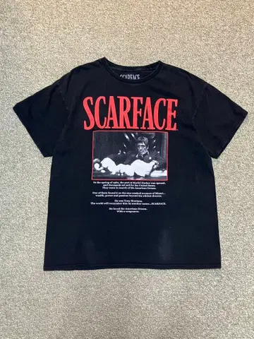 스카페이스 티셔츠 SCARFACE L 사이즈 블랙