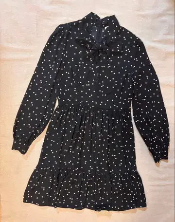 kate spade 물방울 패턴 리본 포함 긴팔 원피스