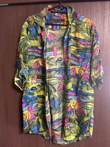 haupt 컬러풀 꽃무늬 오픈 카라 셔츠