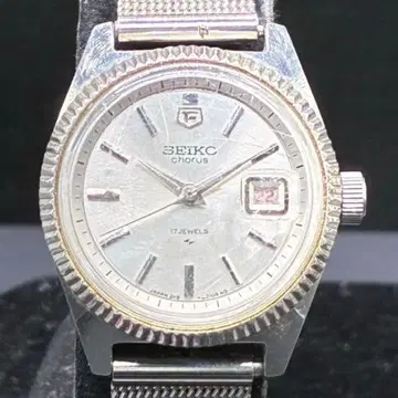 세이코 SEIKO Chorus 데이트 실버 여성용 손목시계