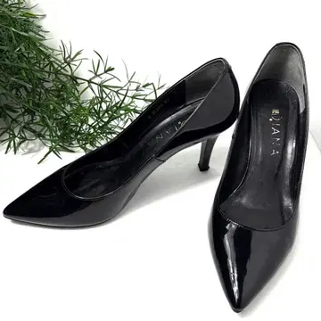 DIANA 다이애나 에나멜 블랙 스틸레토 24cm