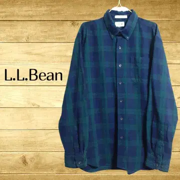 L.L.Bean 체크 무늬 긴팔 셔츠 블랙워치 구제 의류 엘엘빈
